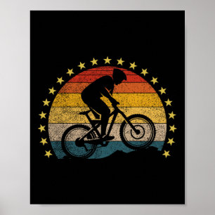Mountainbike Vintage Mtb Downhill-Fahren Radfahren Poster