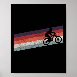 Mountainbike Vintage Mtb Fahrrad Downhill-Fahren Poster