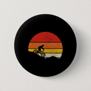 Mountainbike Vintage Retro Downhill Biking Mtb Bi Button