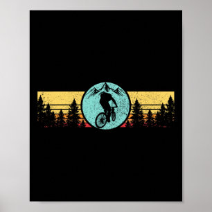 Mountainbike Vintage Retro MTB Radfahren Radtour N Poster