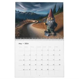 Mountainbike-Wandern Gnome-Kalender Kalender