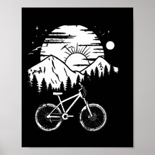 Mountainbike-Zeichnung MTB-Fahren  Poster