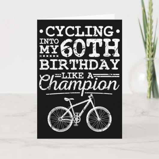 Mountainbiken 60. Geburtstag Männer Mtb Karte (Vorderseite)