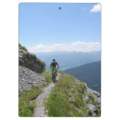 Mountainbiken auf dem Land Klemmbrett (Rückseite)