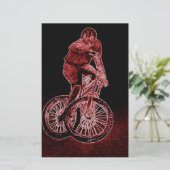 Mountainbiken Briefpapier (Stehend Vorderseite)