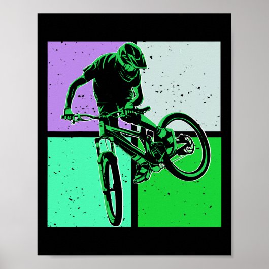 Mountainbiken Es wird bergab nie einfacher Moun Poster (Vorne)