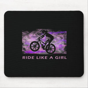 Mountainbiken Fahre wie ein Mädchen Mtb Frauen Mousepad