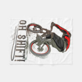 Mountainbiken Fahren MTB Mountainbiker Oh Schreck Fleecedecke (Vorderseite (Horizontal))
