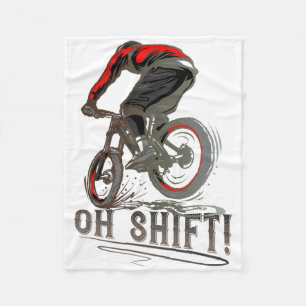 Mountainbiken Fahren MTB Mountainbiker Oh Schreck Fleecedecke