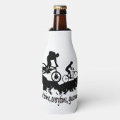 Mountainbiken Gute Zeit Inspiration Zitat Flaschenkühler (Flaschenvorderseite)