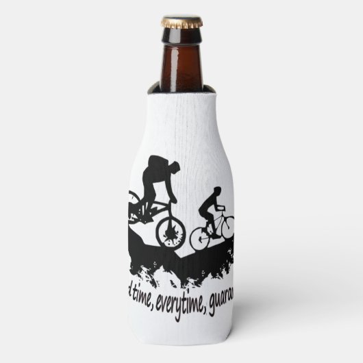 Mountainbiken Gute Zeit Inspiration Zitat Flaschenkühler (Flaschenvorderseite)