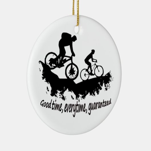 Mountainbiken Gute Zeit Inspiration Zitat Keramikornament (Rechts)