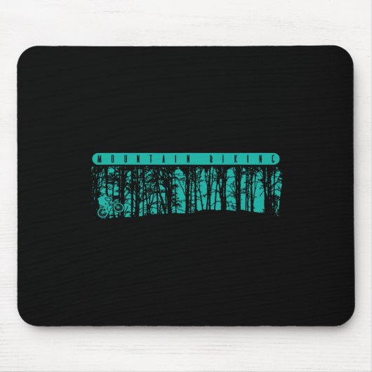 Mountainbiken im Wald Mousepad (Vorne)