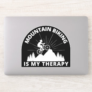 Mountainbiken ist meine Therapie Aufkleber