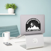 Mountainbiken ist meine Therapie Aufkleber (Laptop auf Schreibtisch)