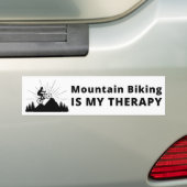 Mountainbiken ist meine Therapie Autoaufkleber (Auf Auto)