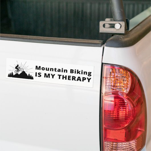 Mountainbiken ist meine Therapie Autoaufkleber (Auf Lkw)