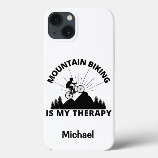 Mountainbiken ist meine Therapie Case-Mate iPhone Hülle (Rückseite)