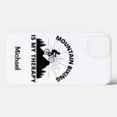 Mountainbiken ist meine Therapie Case-Mate iPhone Hülle (Rückseite (Horizontal))