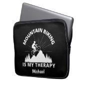 Mountainbiken ist meine Therapie Laptopschutzhülle (Vorderseite Links)