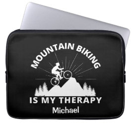 Mountainbiken ist meine Therapie Laptopschutzhülle
