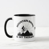 Mountainbiken ist meine Therapie Tasse (Links)