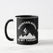 Mountainbiken ist meine Therapie Tasse (Links)