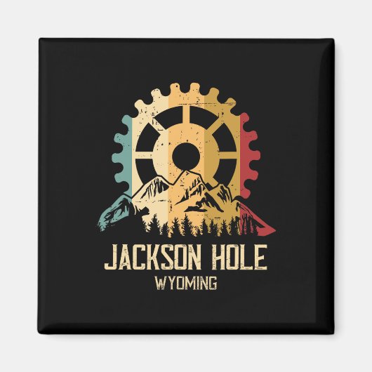 Mountainbiken Jackson Hole Wyoming Magnet (Vorne)