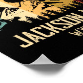 Mountainbiken Jackson Hole Wyoming  Poster (Ecke)
