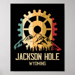Mountainbiken Jackson Hole Wyoming Poster