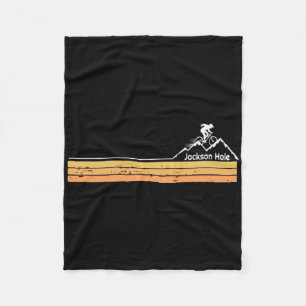 Mountainbiken Jackson Hole Wyoming weiblicher Moun Fleecedecke