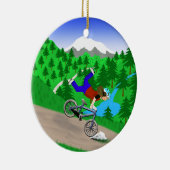 Mountainbiken Keramik Ornament (Rechts)