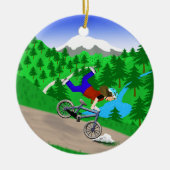 Mountainbiken Keramik Ornament (Vorne)