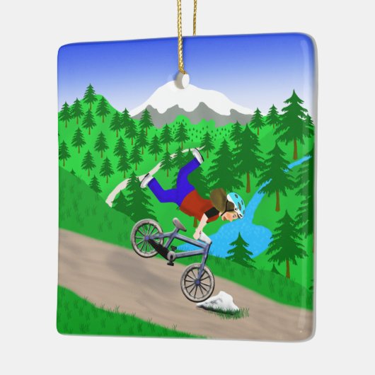 Mountainbiken Keramikornament (Links)