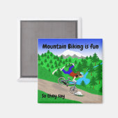 Mountainbiken Magnet (Vorderseite/Rückseite)