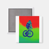 Mountainbiken Magnet (Vorderseite/Rückseite)