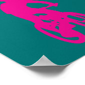 Mountainbiken Pop Art Poster (Ecke)