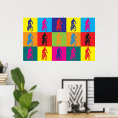 Mountainbiken Pop Art Poster (Heimbüro)