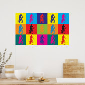 Mountainbiken Pop Art Poster (Küche)