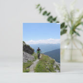 Mountainbiken Postkarte (Stehend Vorderseite)