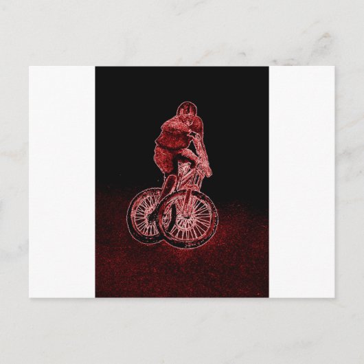 Mountainbiken Postkarte (Vorderseite)
