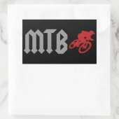 Mountainbiken Rechteckiger Aufkleber (Tasche)