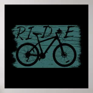 Mountainbiken Vintage Poster