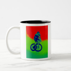 Mountainbiken Zweifarbige Tasse