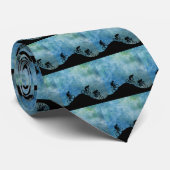 Mountainbiker auf Hügeln Krawatte (Gerollt)