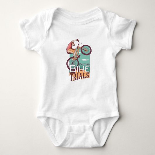 Mountainbiker Baby Strampler (Vorderseite)