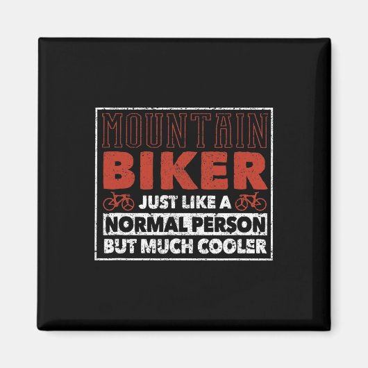 Mountainbiker-Definition Lustig Radfahren Mtb Down Magnet (Vorne)