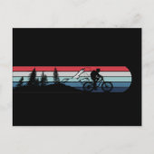 Mountainbiker Feiertagspostkarte (Vorderseite)