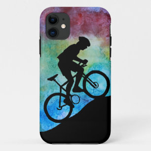 Mountainbiker gegen Sonnenuntergang Case-Mate iPhone Hülle