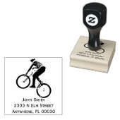 Mountainbiker Gummistempel (Stempel)